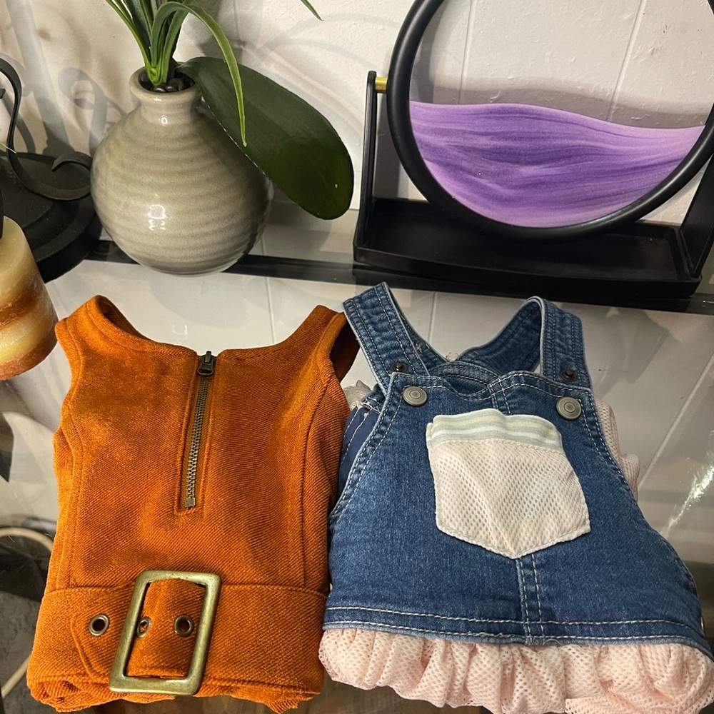 Orange and Blue Kids Dress Set